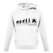 Evolution Of Woman Drumming unisex hoodie