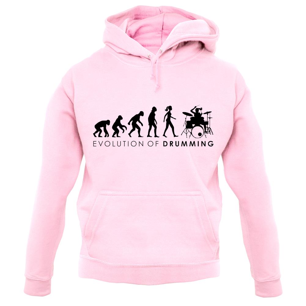 Evolution Of Woman Drumming unisex hoodie