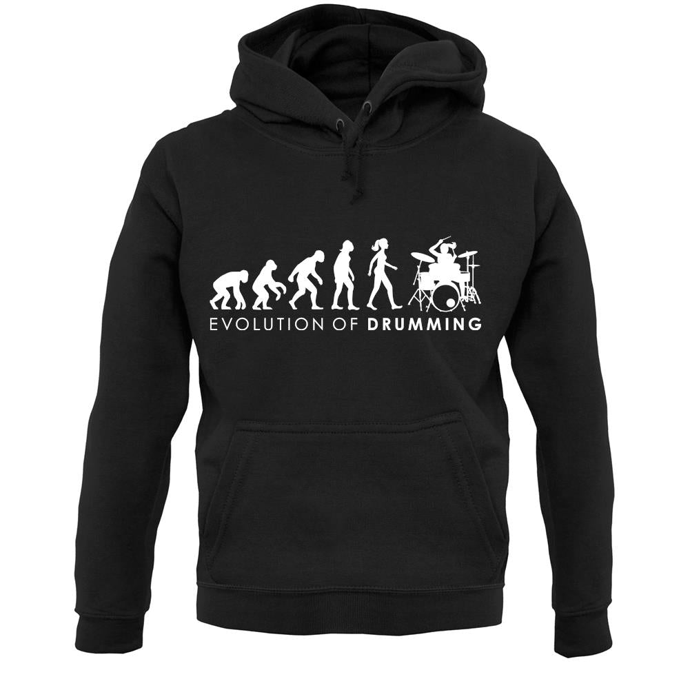 Evolution Of Woman Drumming Unisex Hoodie