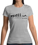 Evolution Of Woman Frisbee Womens T-Shirt
