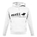 Evolution Of Woman Horse Riding unisex hoodie