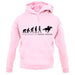 Evolution Of Woman Horse Riding unisex hoodie