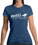 Evolution Of Woman Horse Riding Womens T-Shirt