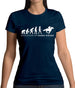 Evolution Of Woman Horse Riding Womens T-Shirt