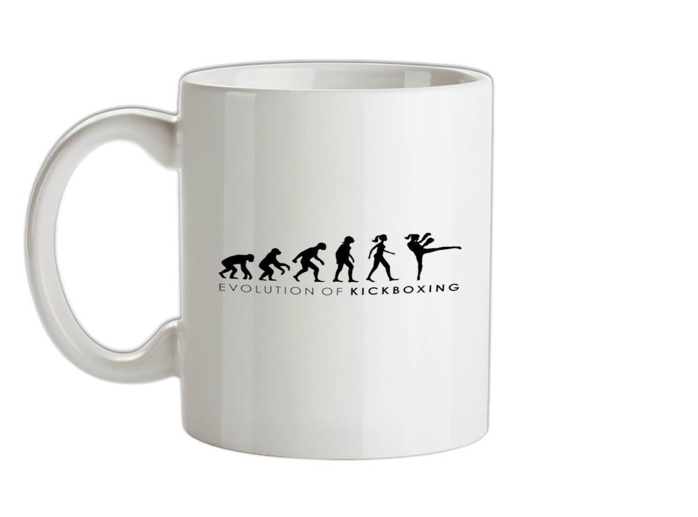 Evolution of Woman - Kickboxing Ceramic Mug