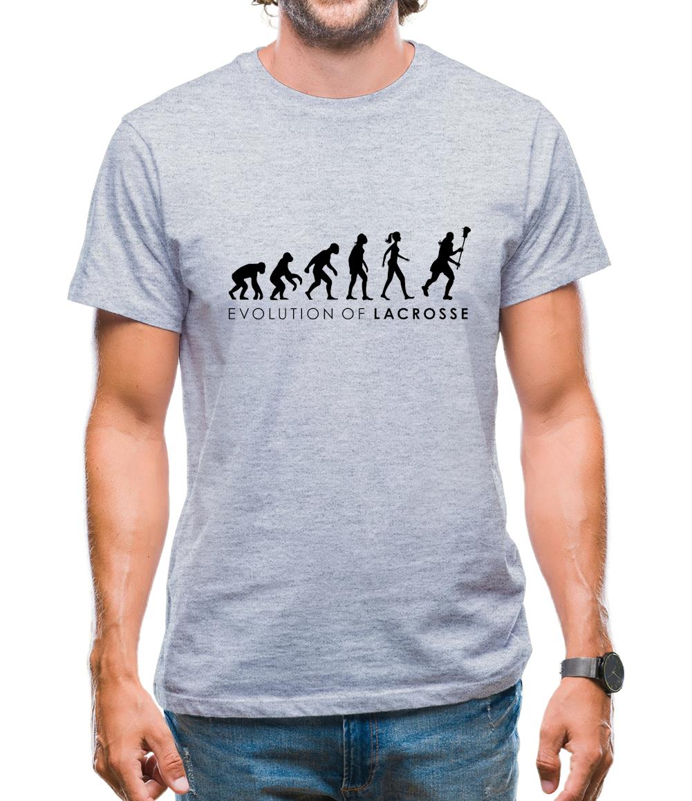 Evolution Of Woman Lacrosse Mens T-Shirt