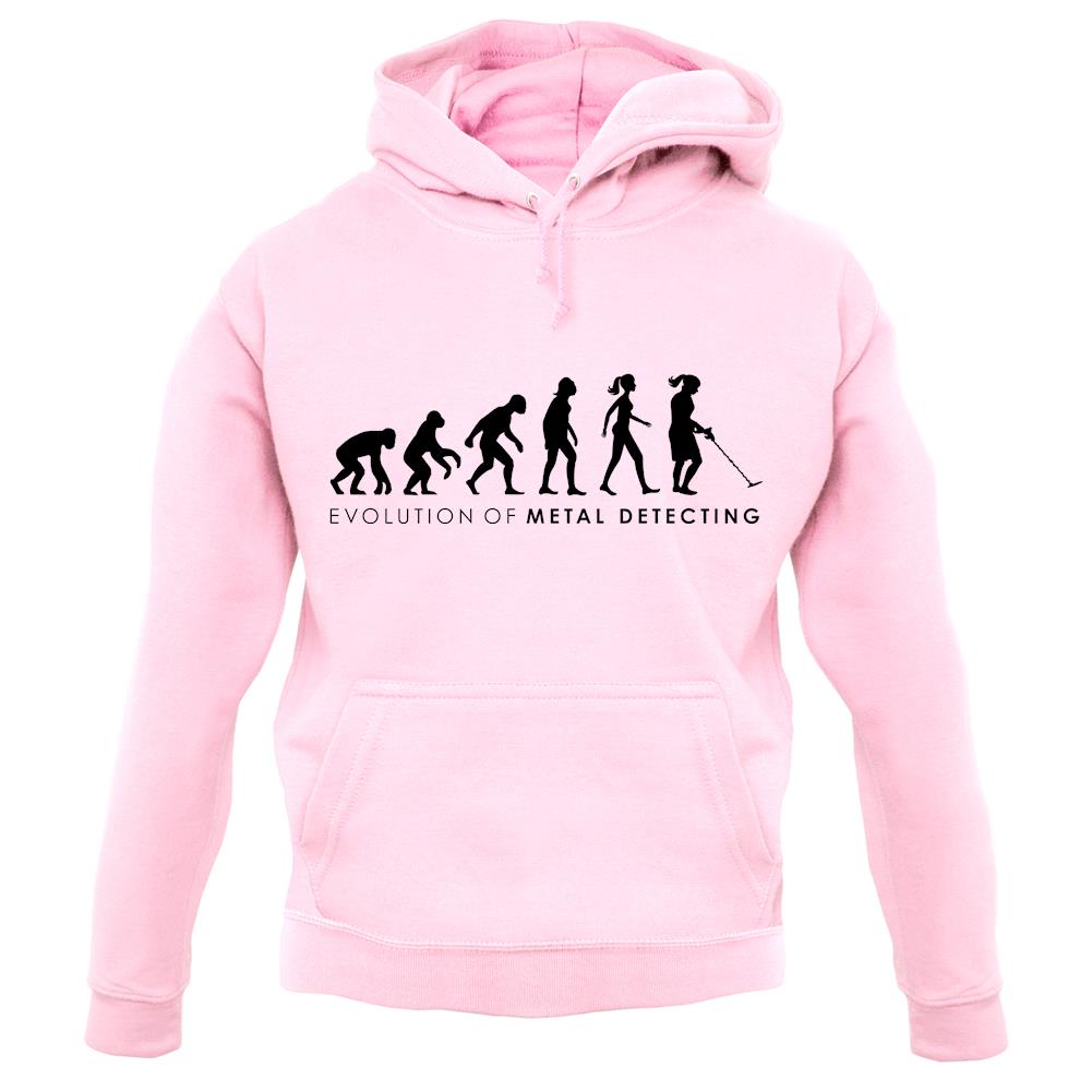 Evolution Of Woman Metal Detecting unisex hoodie