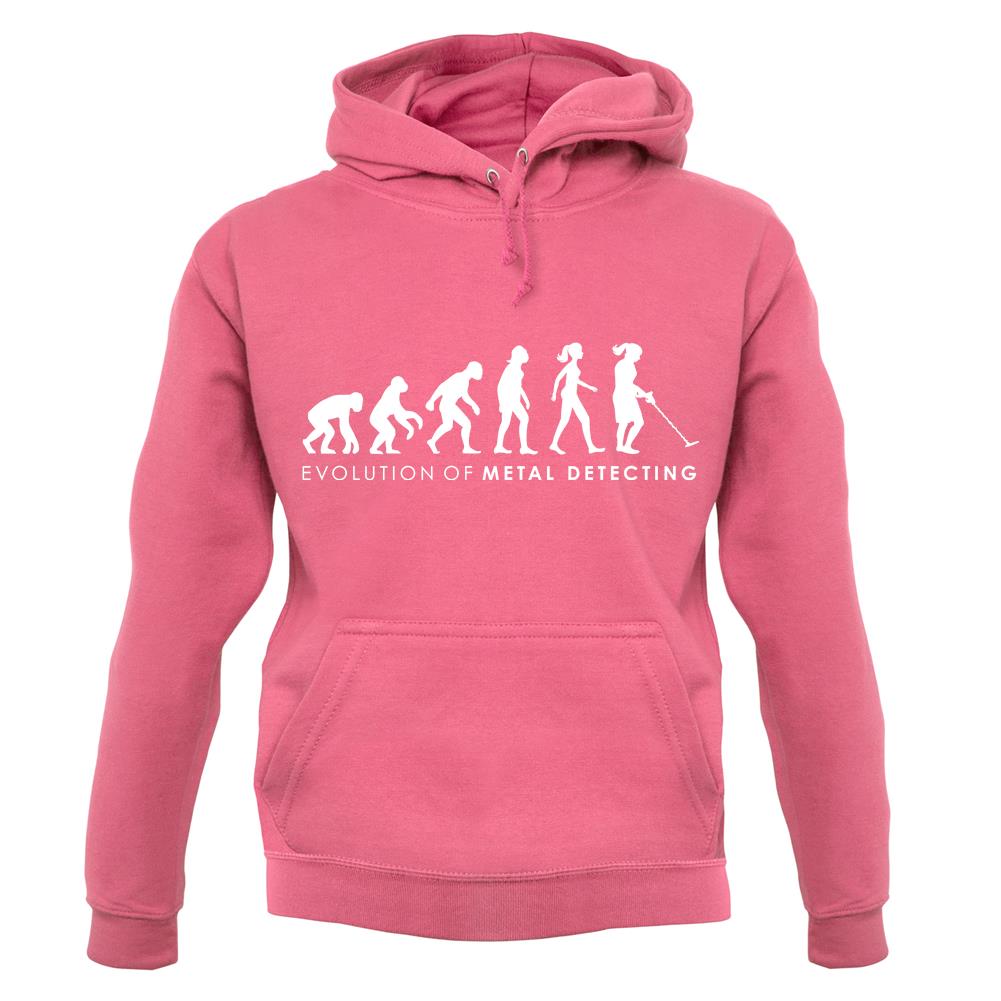 Evolution Of Woman Metal Detecting unisex hoodie