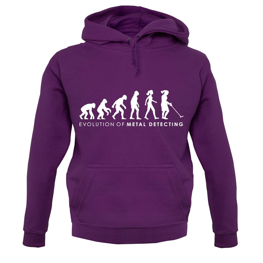 Evolution Of Woman Metal Detecting unisex hoodie