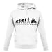 Evolution Of Woman Moped unisex hoodie