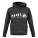 Evolution Of Woman Moped unisex hoodie