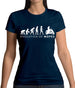 Evolution Of Woman Moped Womens T-Shirt