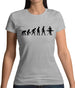 Evolution Of Man Ironing Womens T-Shirt