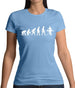 Evolution Of Man Ironing Womens T-Shirt