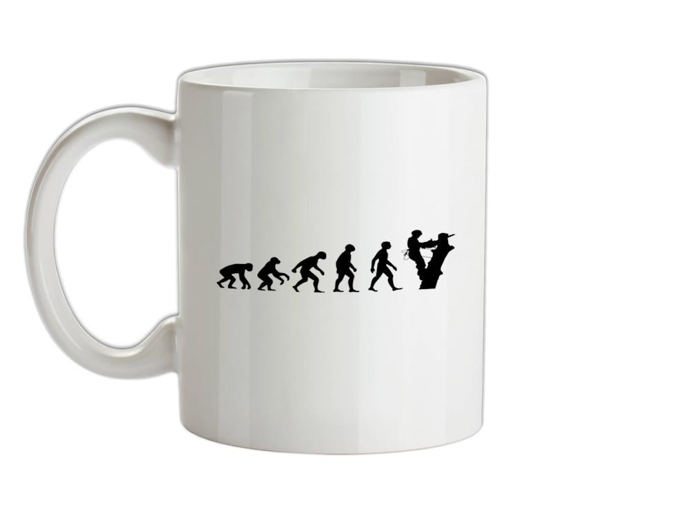 Evolution Of Man Tree Surgeon Ceramic Mug