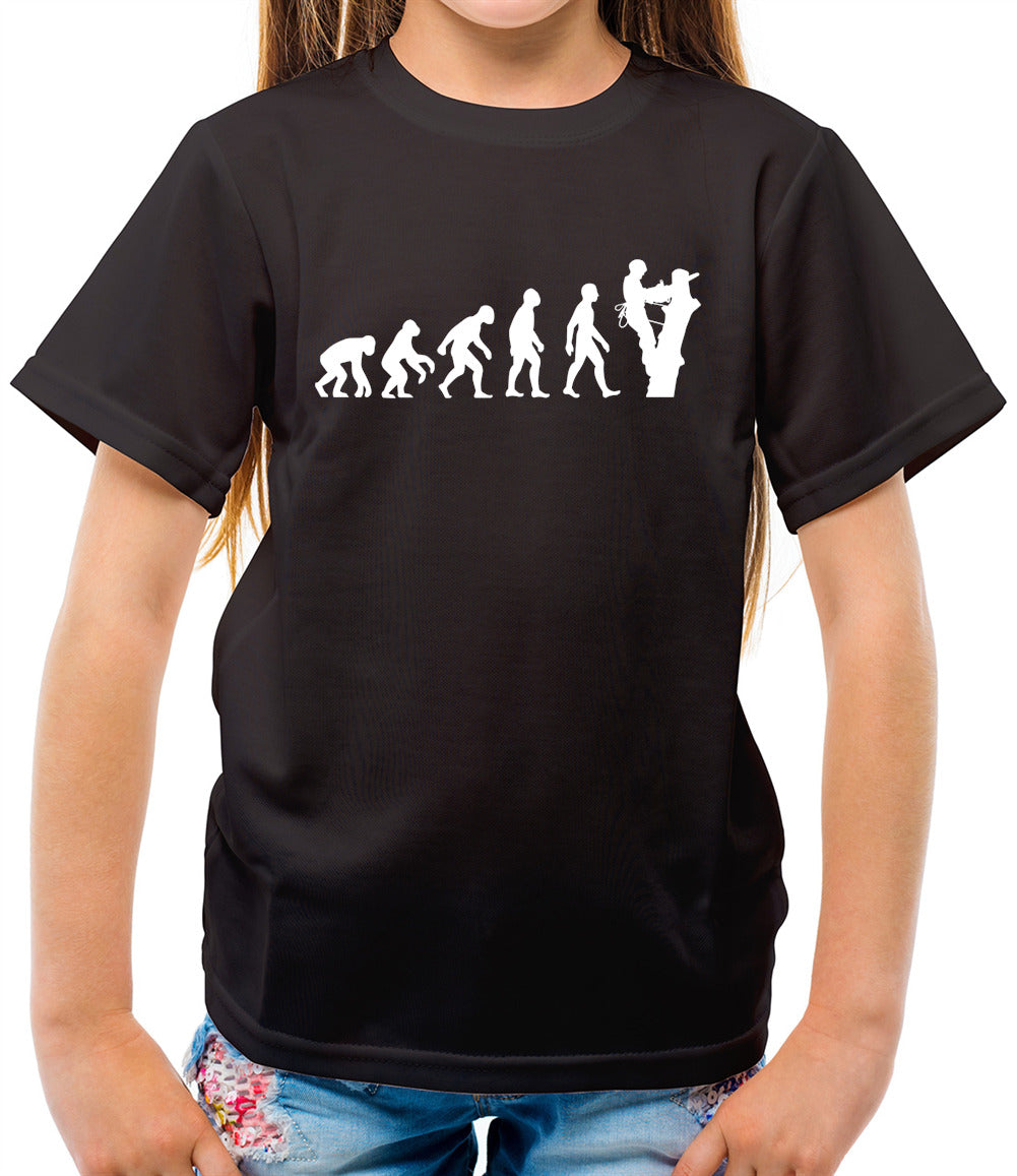 Evolution Of Man Tree Surgeon - Childrens / Kids Crewneck T-Shirt