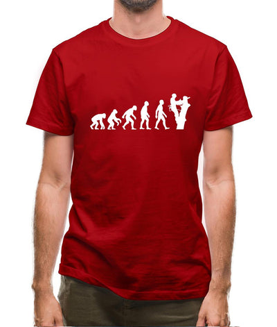 Evolution Of Man Tree Surgeon Mens T-Shirt
