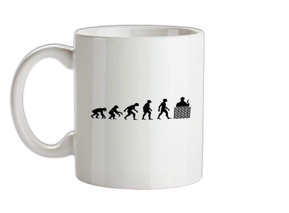 Evolution Of Man Brick Layer Ceramic Mug