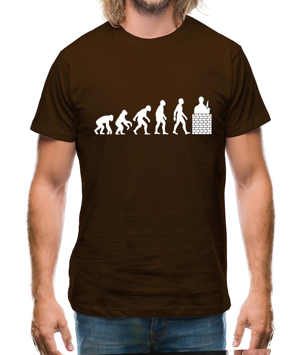 Evolution Of Man Brick Layer Mens T-Shirt