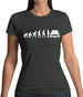 Evolution Of Man Austin Cooper Driver Womens T-Shirt