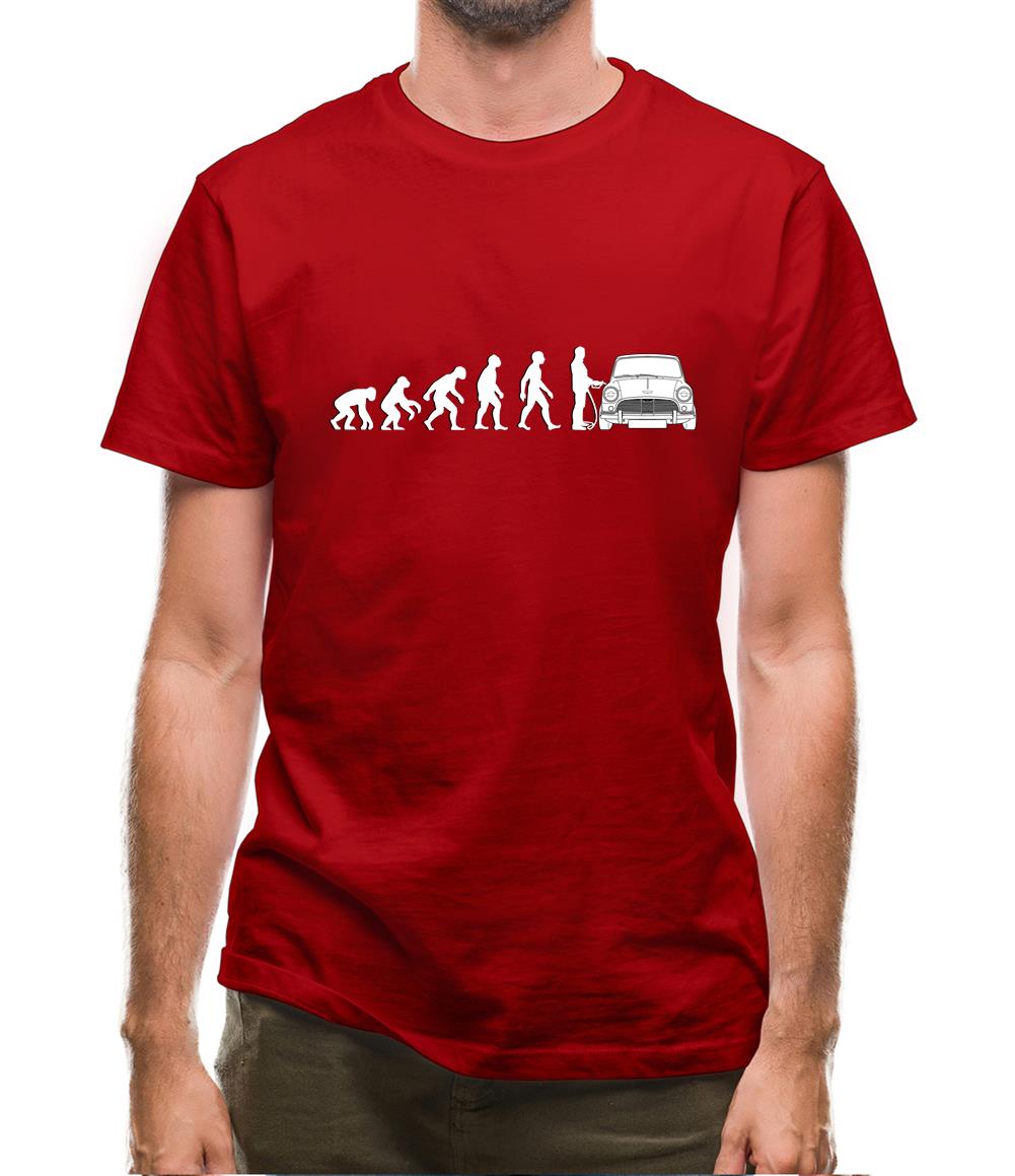 Evolution Of Man Austin Cooper Driver Mens T-Shirt