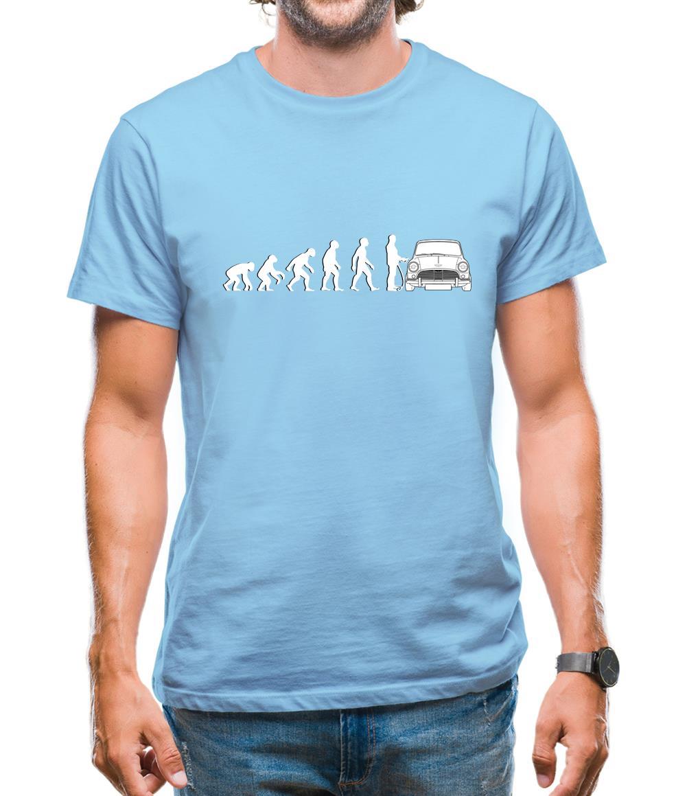 Evolution Of Man Austin Cooper Driver Mens T-Shirt