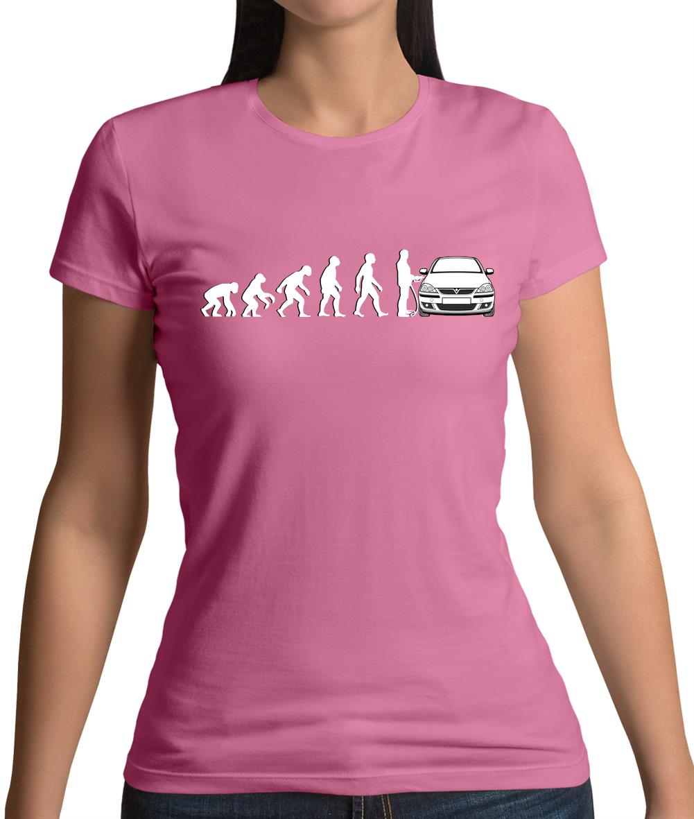 Evolution Of Man Corsa Driver Womens T-Shirt