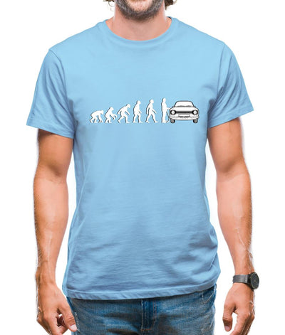 Evolution Of Man Mk1 Escort Driver Mens T-Shirt
