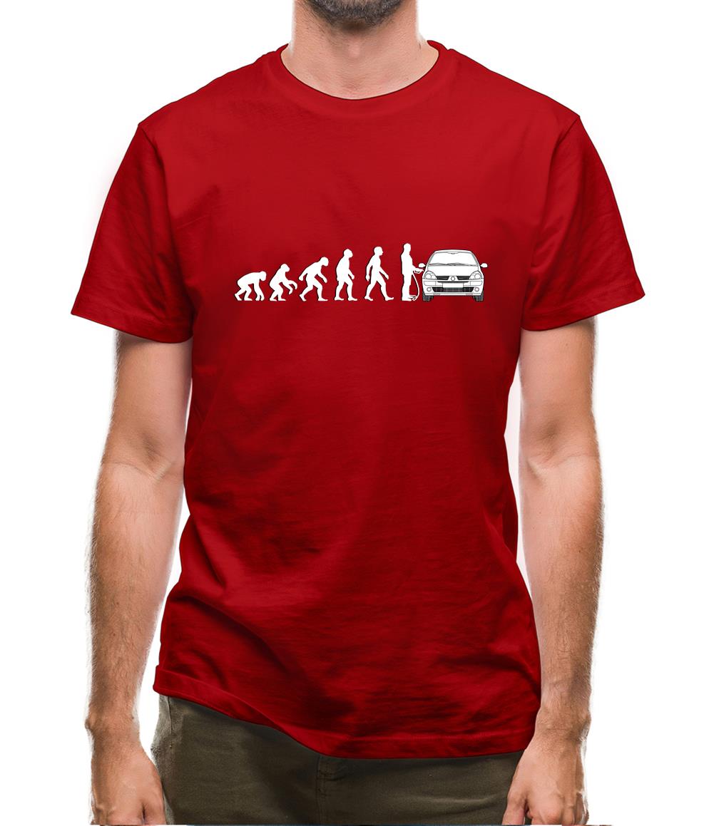 Evolution Of Man Clio Driver Mens T-Shirt