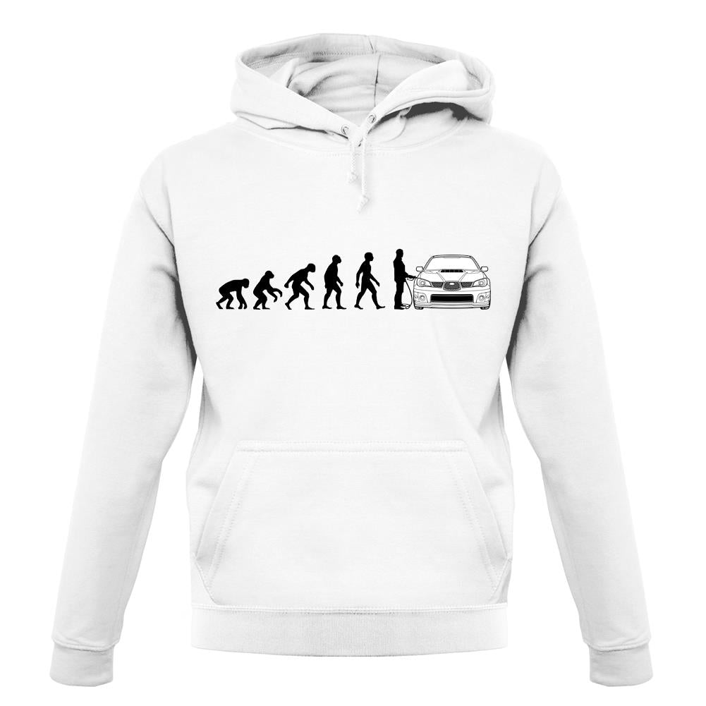 Evolution Of Man Impreza Driver unisex hoodie