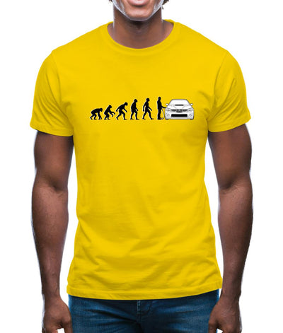 Evolution Of Man Impreza Driver Mens T-Shirt