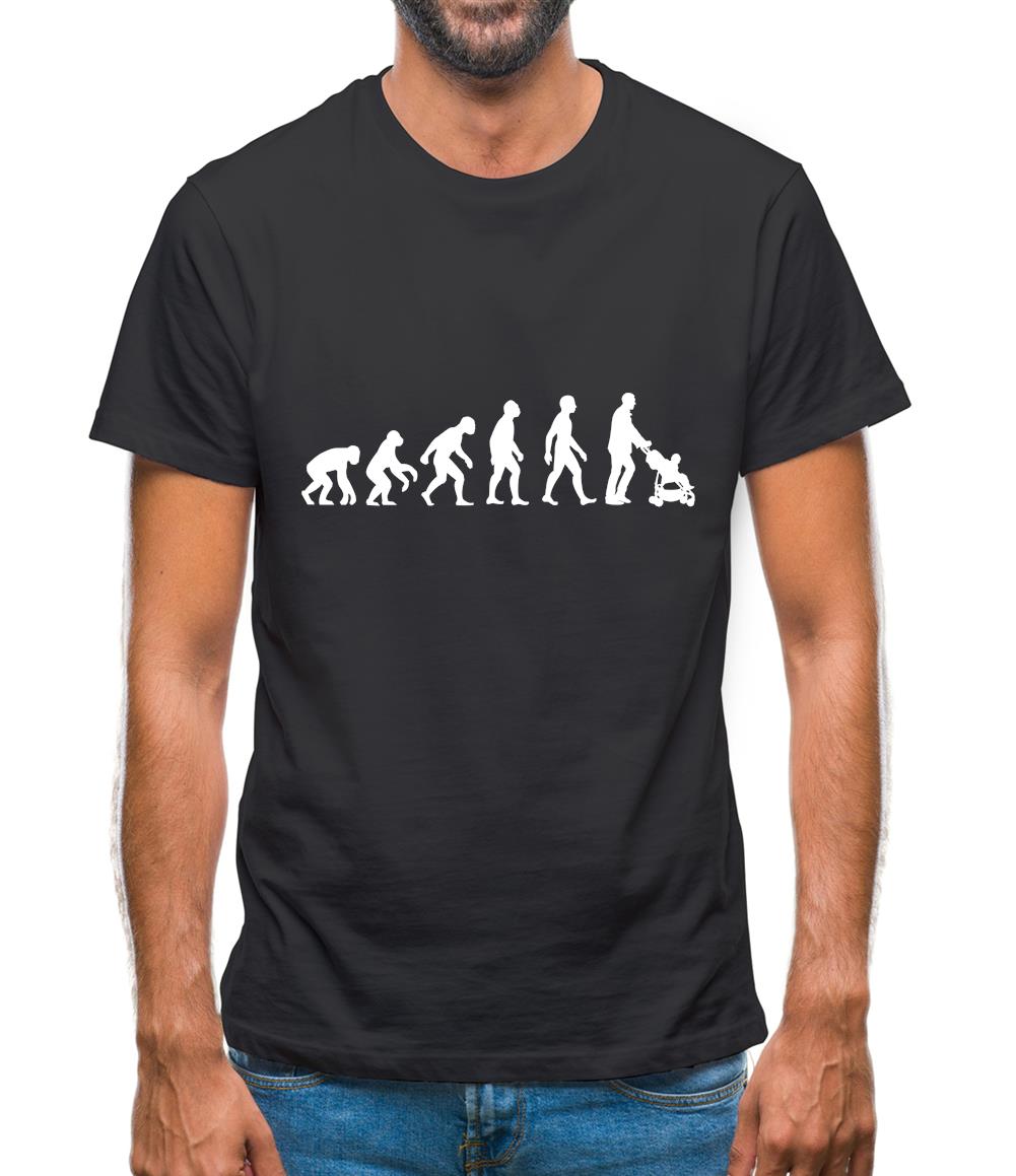 Evolution Of Man Push Chair Mens T-Shirt