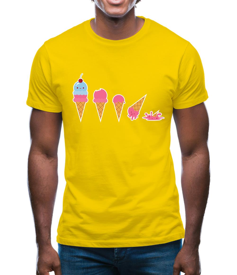 Evolution Of Ice Cream Mens T-Shirt