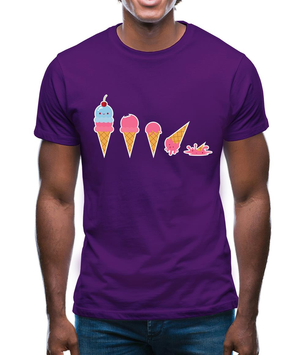 Evolution Of Ice Cream Mens T-Shirt