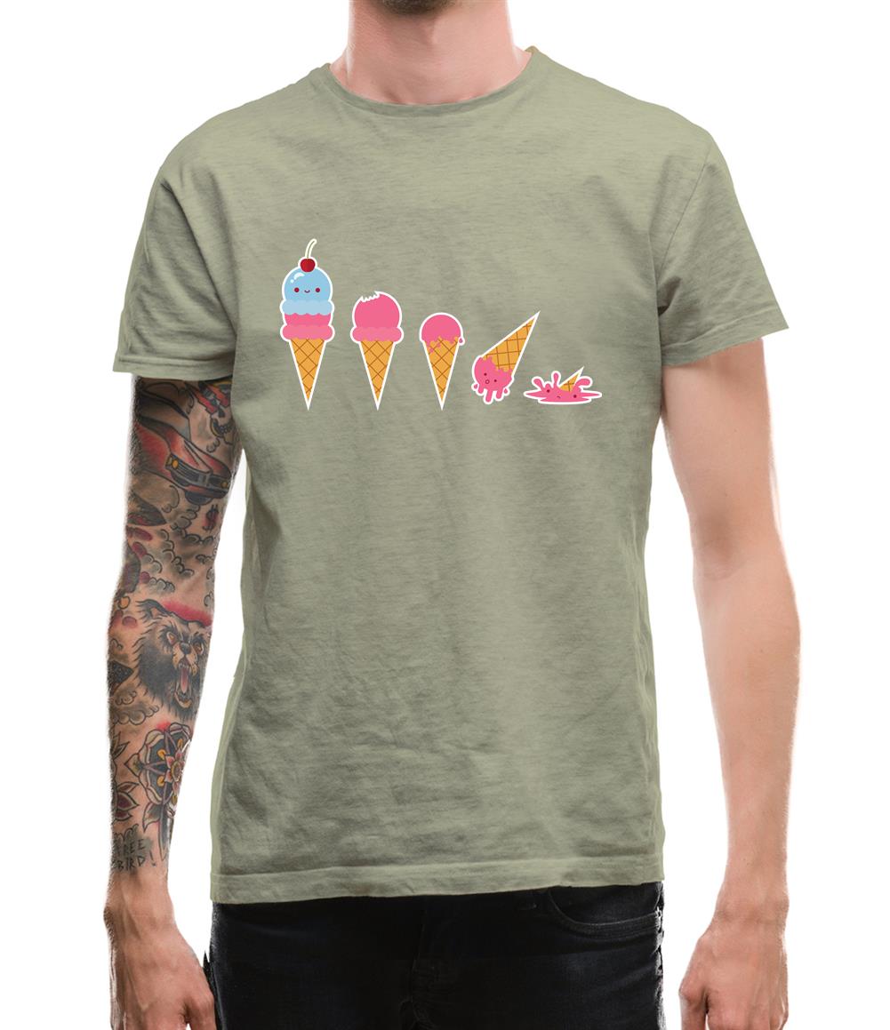 Evolution Of Ice Cream Mens T-Shirt