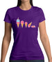 Evolution Of Ice Cream Womens T-Shirt