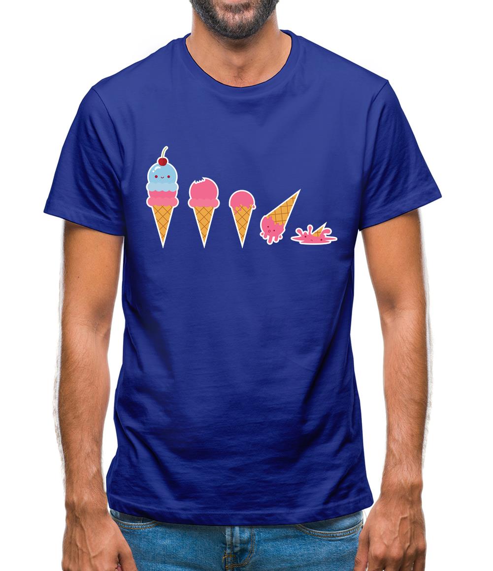 Evolution Of Ice Cream Mens T-Shirt