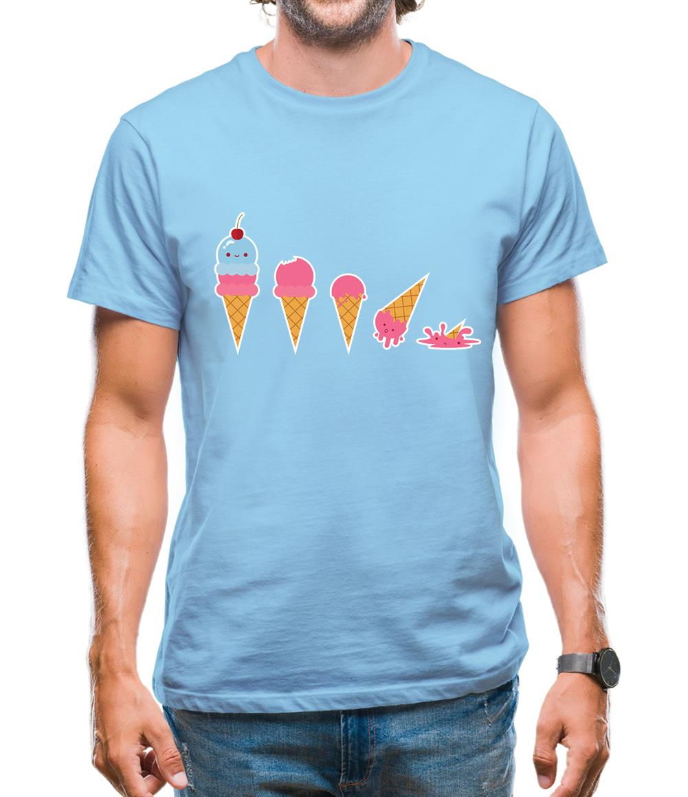 Evolution Of Ice Cream Mens T-Shirt