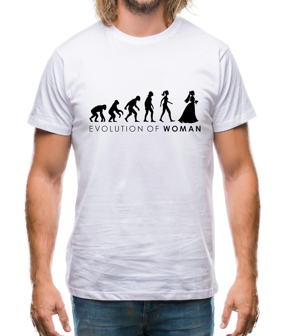 Evolution of Woman - Bride Mens T-Shirt