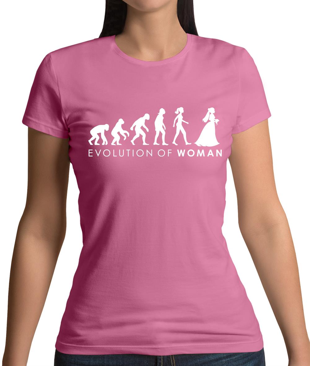 Evolution of Woman - Bride Womens T-Shirt