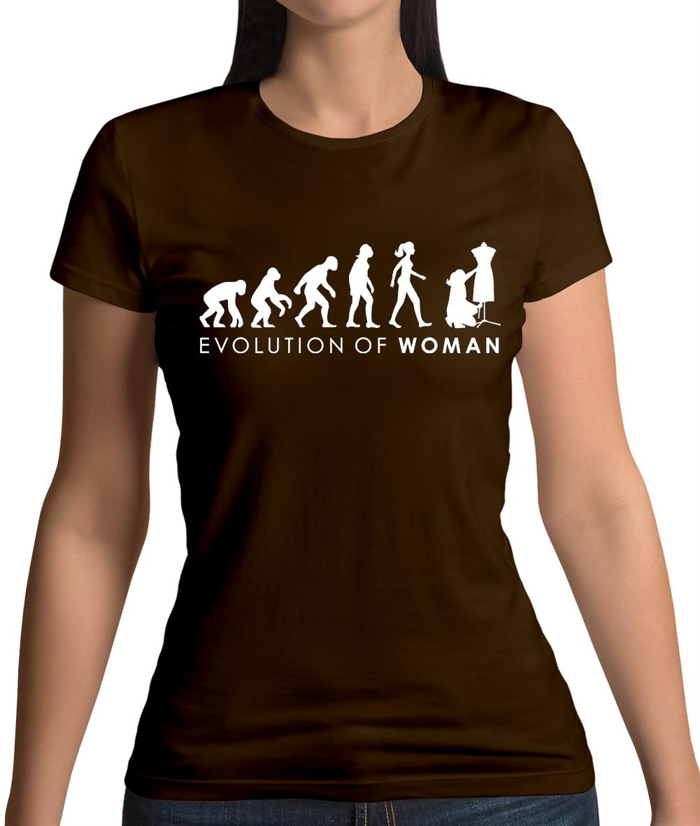 Evolution of Woman - Fashion Designer Womens T-Shirt