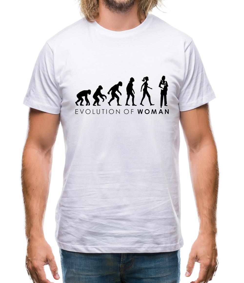 Evolution of Woman - Nurse Mens T-Shirt
