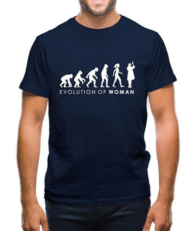 Evolution of Woman - Scientist Mens T-Shirt