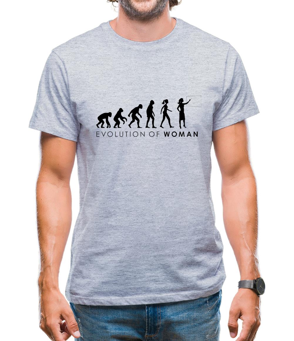 Evolution of Woman - Teacher Mens T-Shirt