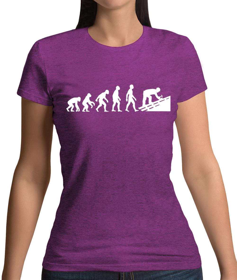 Evolution Of Man Roofer Womens T-Shirt