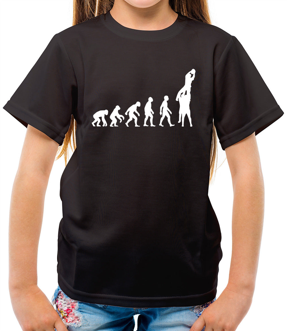 Evolution of Rugby Line Out - Childrens / Kids Crewneck T-Shirt