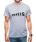 Evolution Of Man Spin Mens T-Shirt