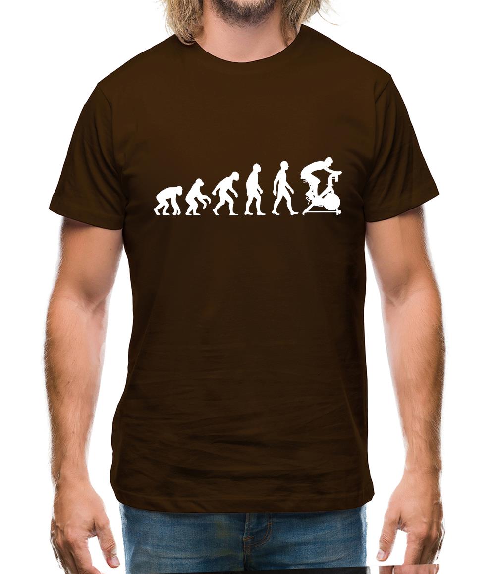 Evolution Of Man Spin Mens T-Shirt
