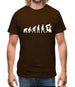 Evolution Of Man Spin Mens T-Shirt