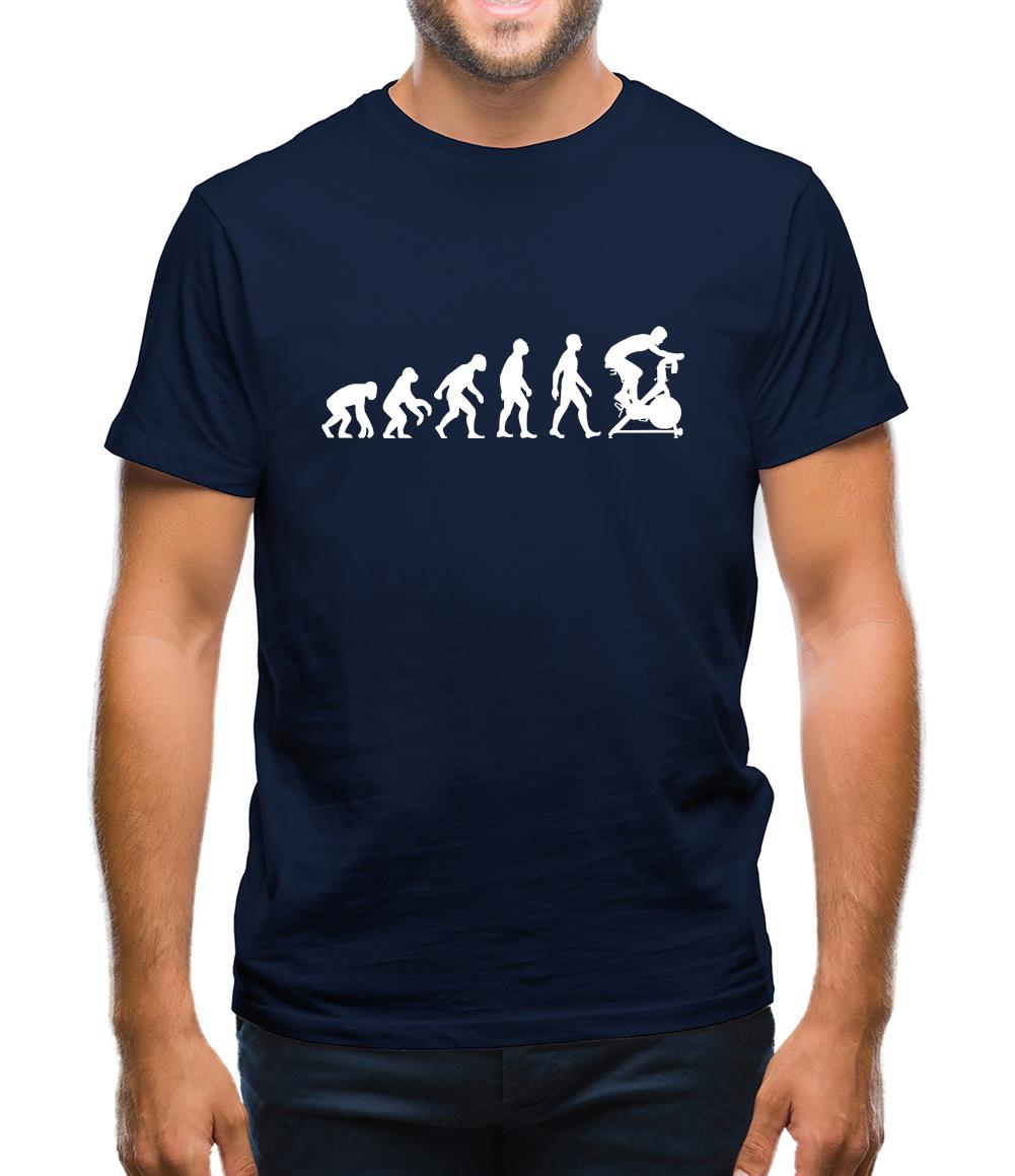 Evolution Of Man Spin Mens T-Shirt